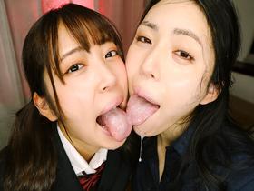 白濁痰唾汁吐き顔面舐めレズ サンプル動画サムネイル